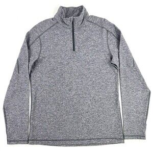 Lululemon Mens Surge Long Sleeve 1/4 Quarter Zip Pullover Heather Gray Size M